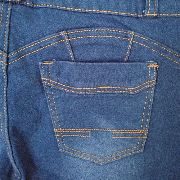 💥 T&Y Fashion Button Fly Skinny Blue Jeans - Picture 7 of 8